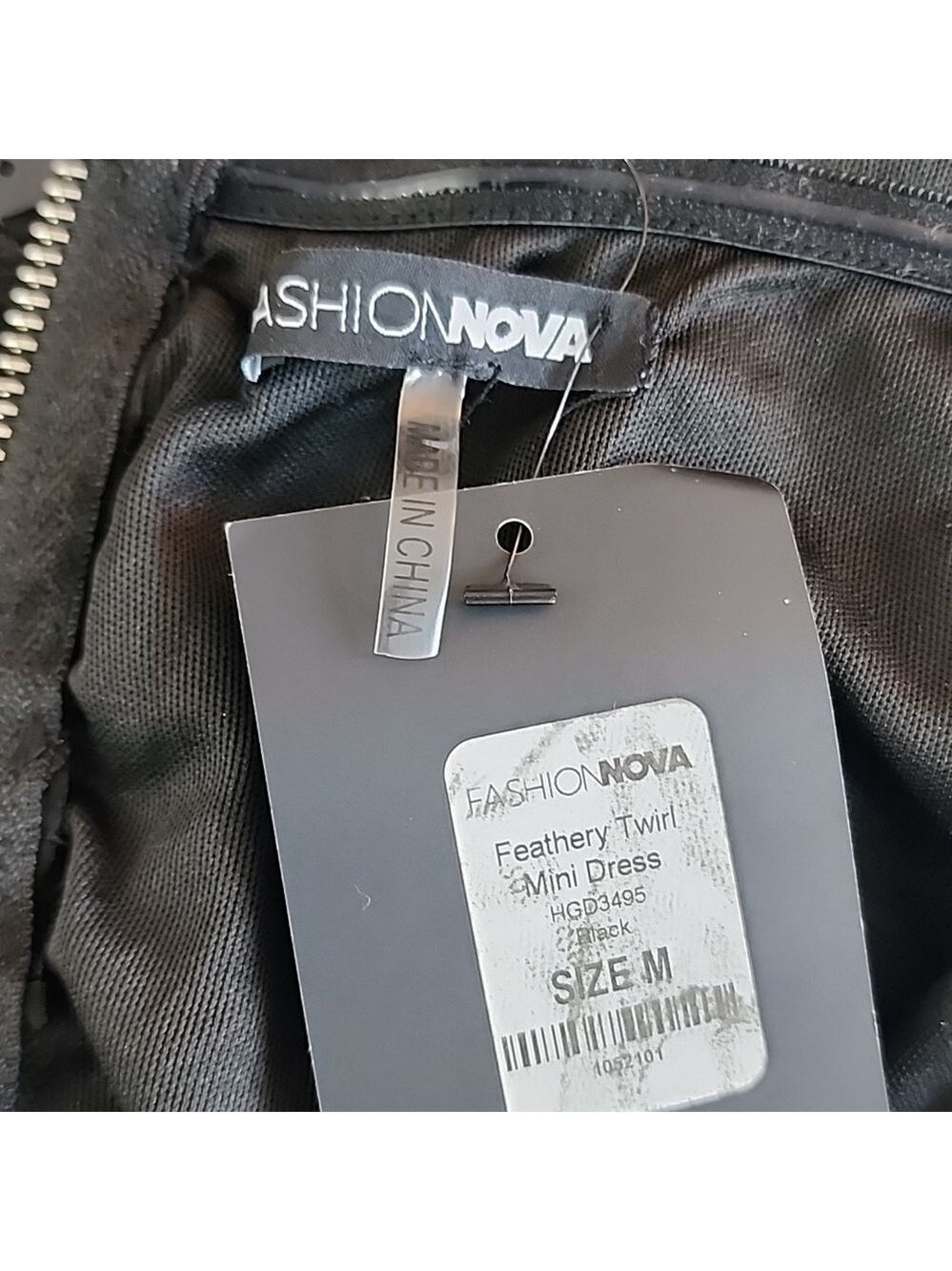 NWT Fashion Nova Feathery Twirl Mini Dress, Size M - Picture 16 of 17